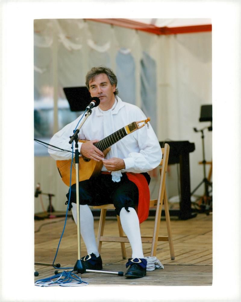 Martin Best musician in Hagaparken - Vintage Photograph