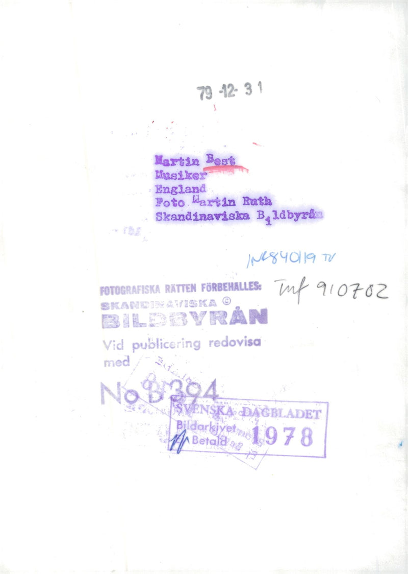 Martin Best Musician - Vintage Photograph