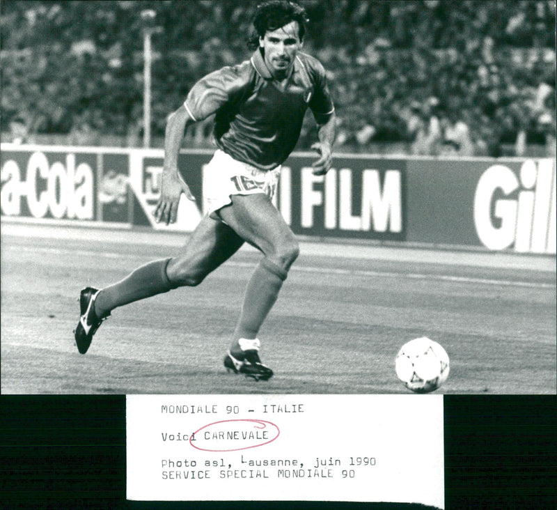 Football player Carneval - Vintage Photograph