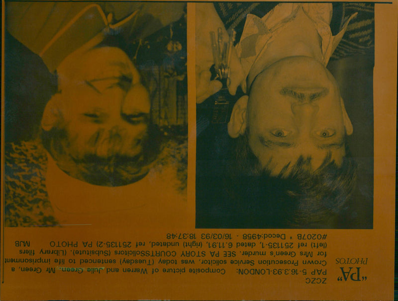 Warren and Julie Green. - Vintage Photograph