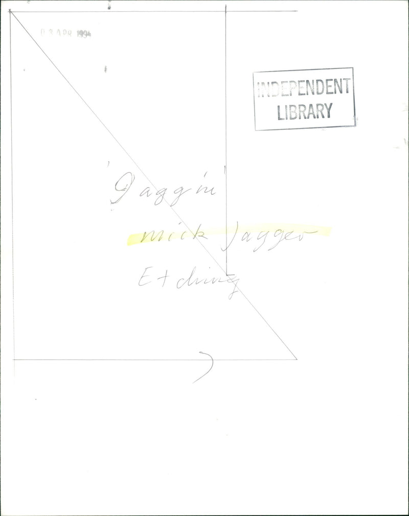 Mick Jagger in Sketch - Vintage Photograph