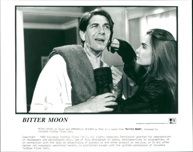 Peter Coyote with Emmanuelle Seigner - Vintage Photograph