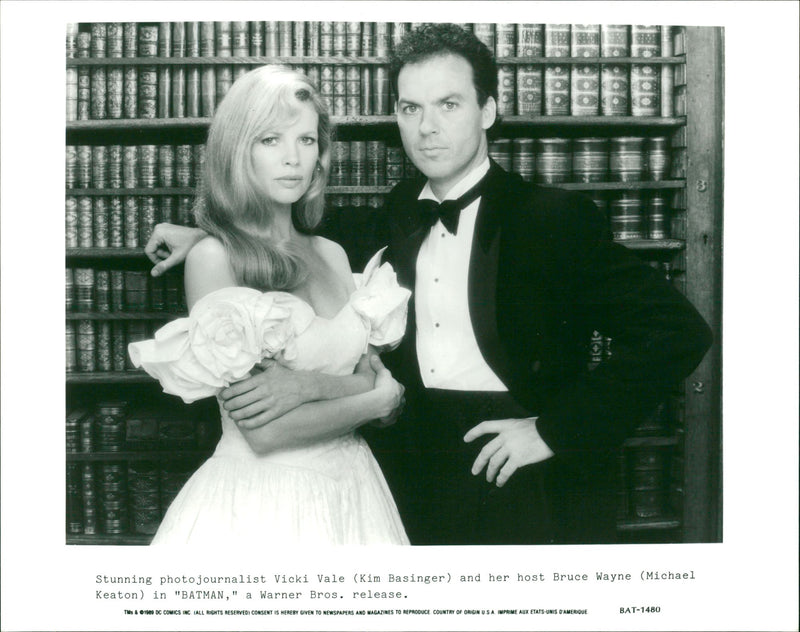 Batman starring Michaek Keaton and Kim Basinger - Vintage Photograph