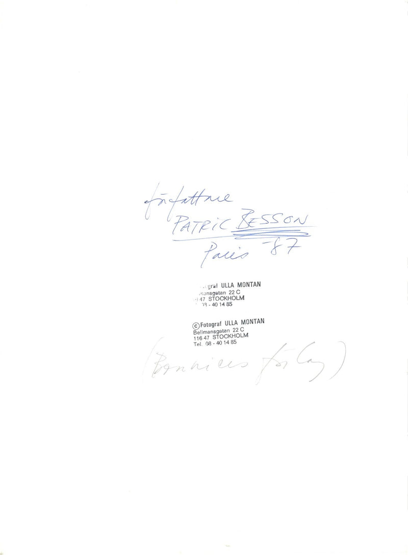 Writer Patrick Besson - Vintage Photograph