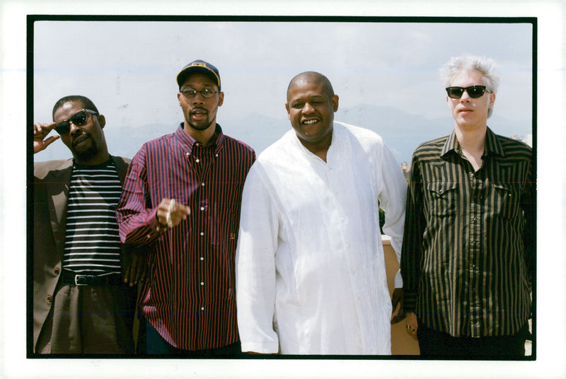 Isaac de BankolÃ©, RZA, Forest Whitaker and Jim Jarmusch at the 52th Cannes Film Festival - Vintage Photograph