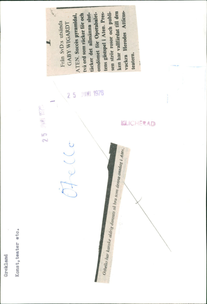 KTLM Greece (art, theater, literature, music) - Vintage Photograph