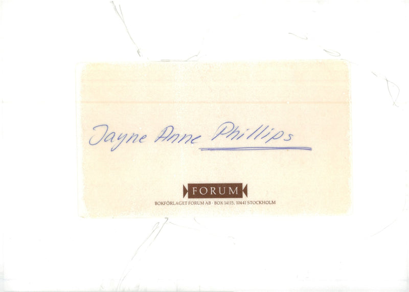 Jayne Anne Phillips - Vintage Photograph