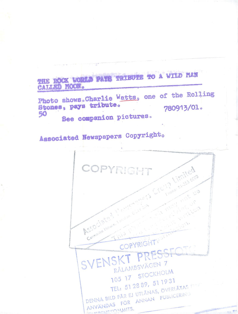 Charlie Watts - Vintage Photograph