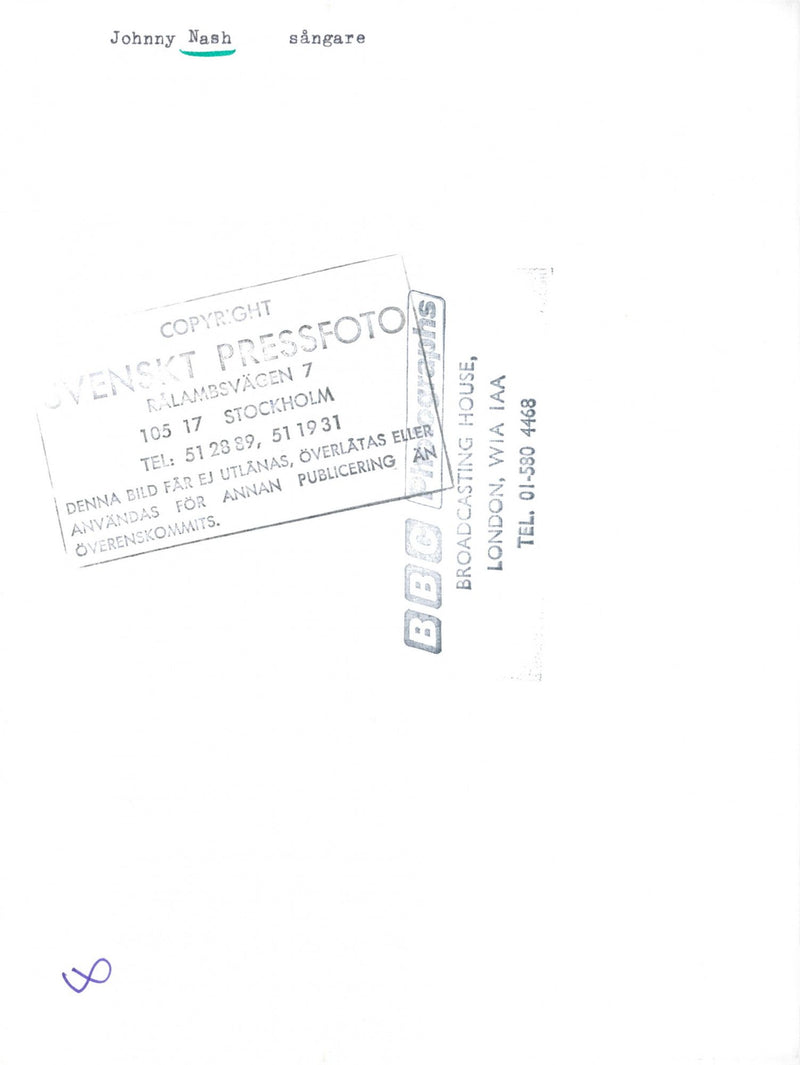 Johnny Nash singer musician - Vintage Photograph