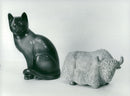 Animal figurines by Gunnar Nylund - Vintage Photograph