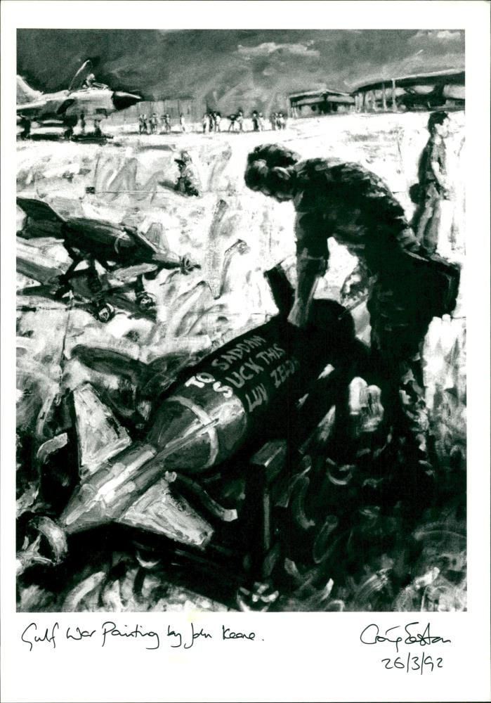 Gulf War Painting by John Keane - Vintage Photograph