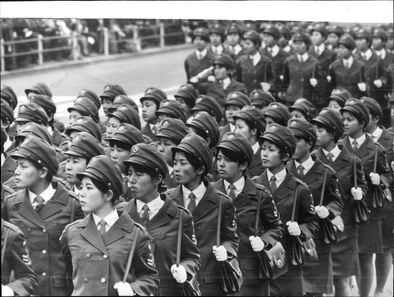 China, defense: airplane, navy, rocket and robot defense - Vintage Photograph