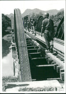 China, defense: airplane, navy, rocket and robot defense - Vintage Photograph