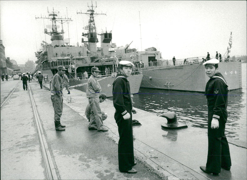 China, defense: airplane, navy, rocket and robot defense - Vintage Photograph
