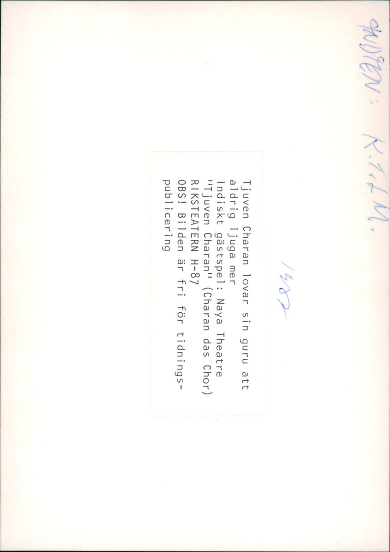 India, art, theater, literature, music - Vintage Photograph