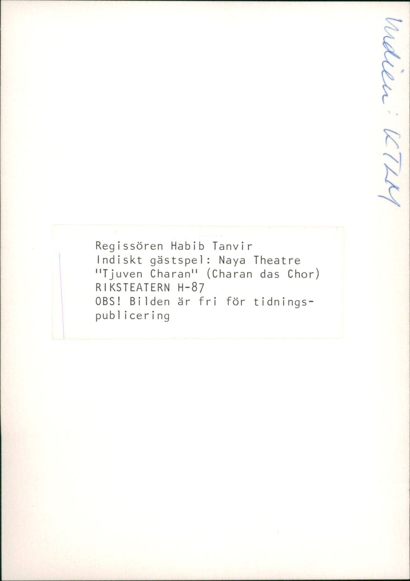 India, art, theater, literature, music - Vintage Photograph