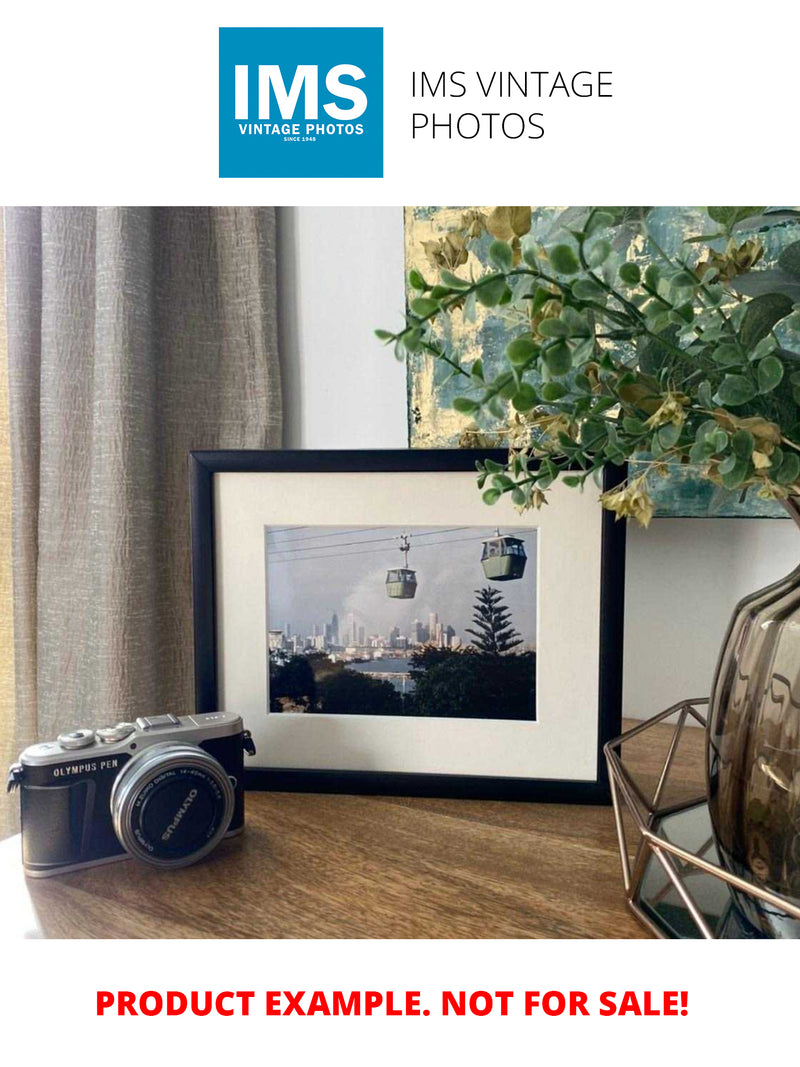 Danish ship at Big Ben - Vintage Photograph